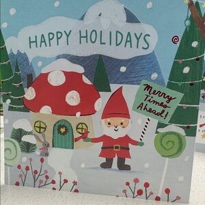 Festive Holiday Greeting Card with Gnome
